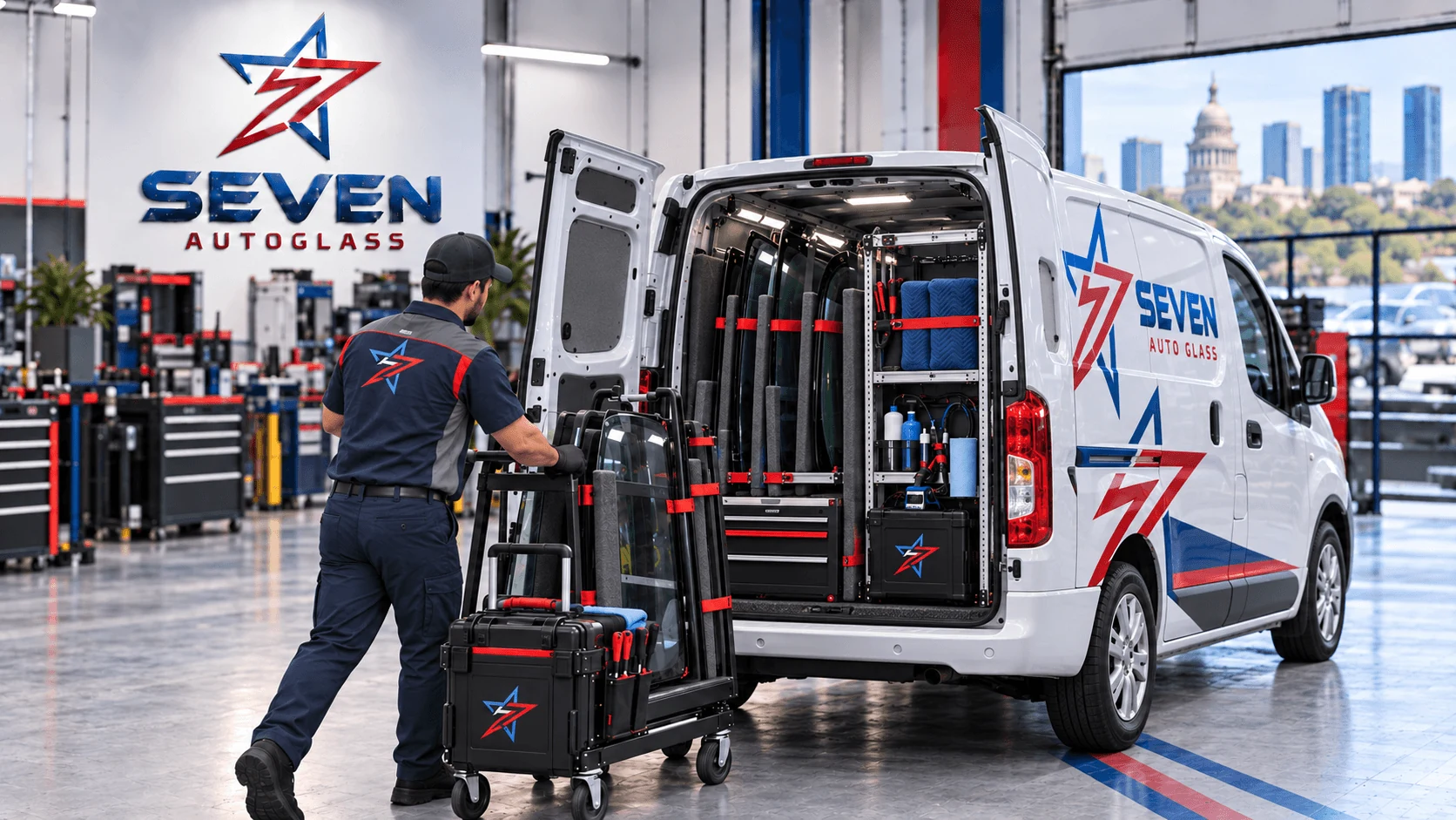 Mobile auto glass service