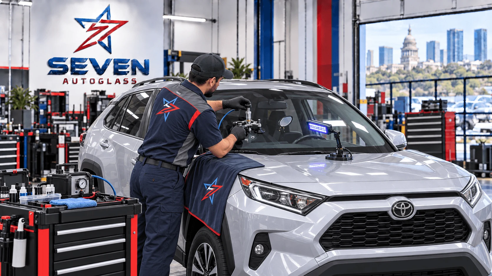 Rock chip repair and windshield repair